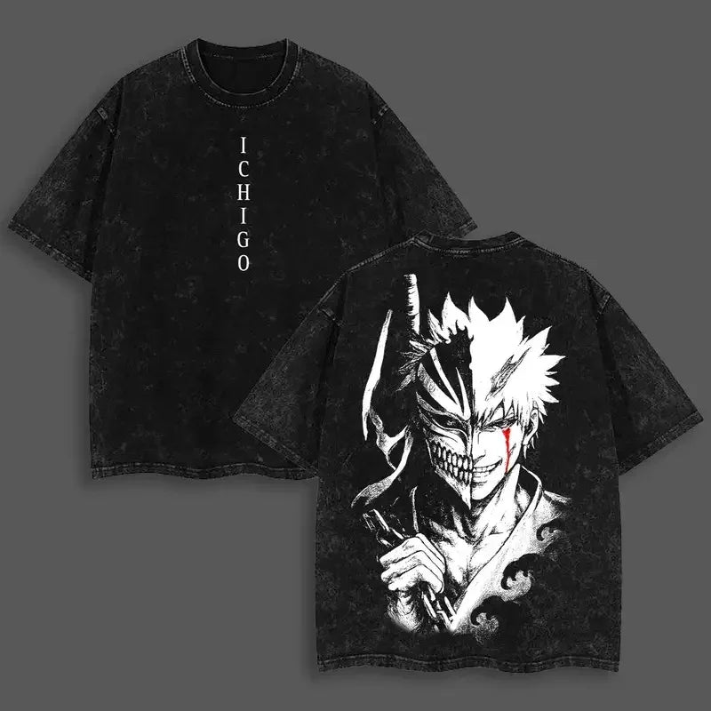 washed anime t-shirt