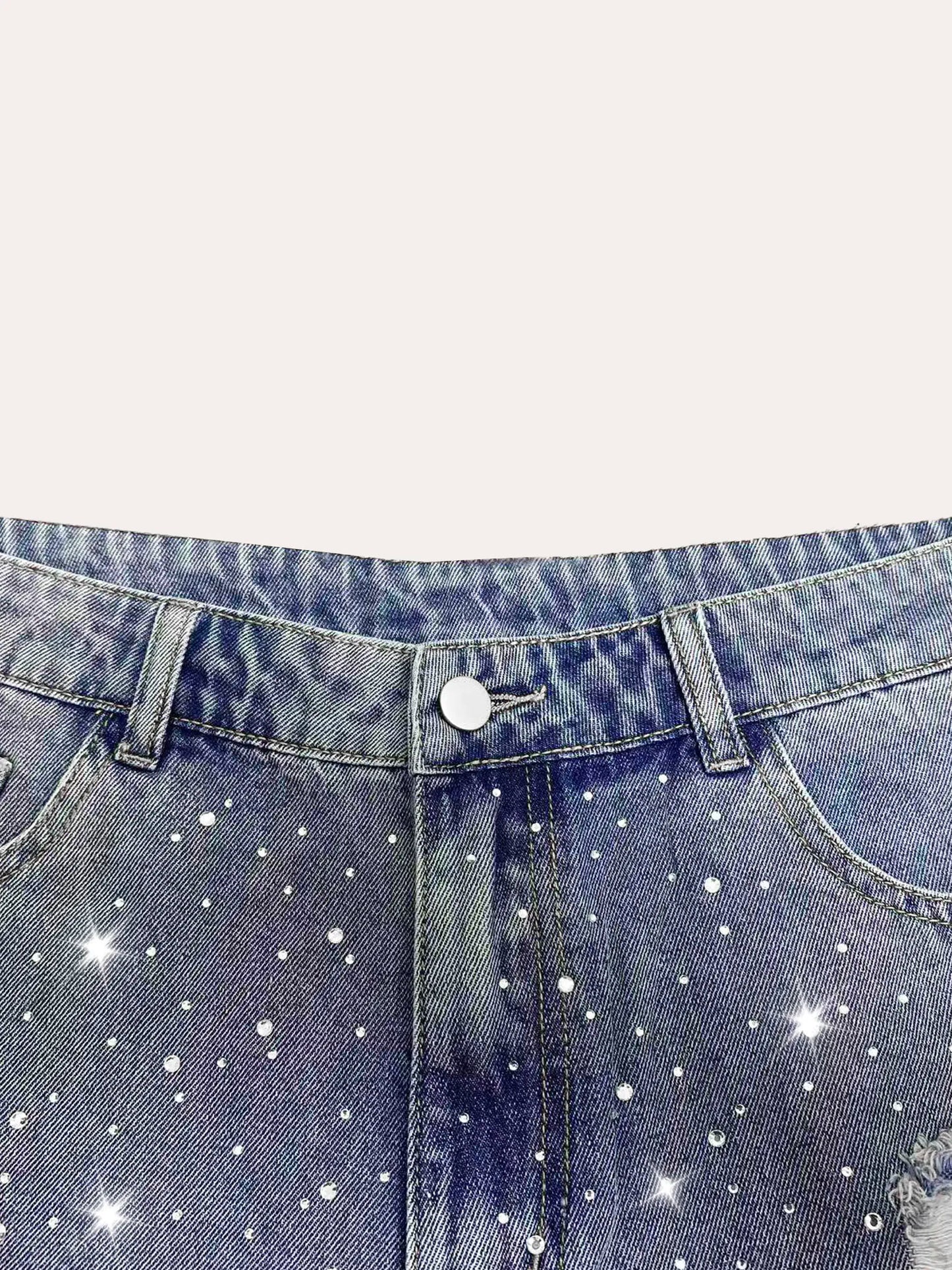 Mens Ripped Denim Jorts