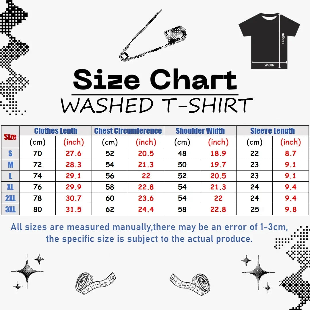 washed anime t-shirt