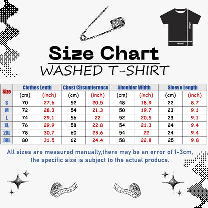 washed anime t-shirt
