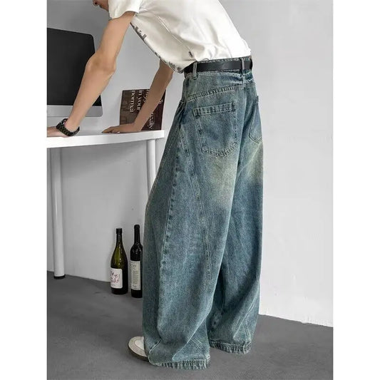 men baggy wide legged jeans